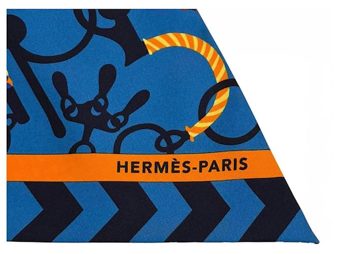 Hermès Hermes Twilly Seidentuch Blau - Ansicht 6