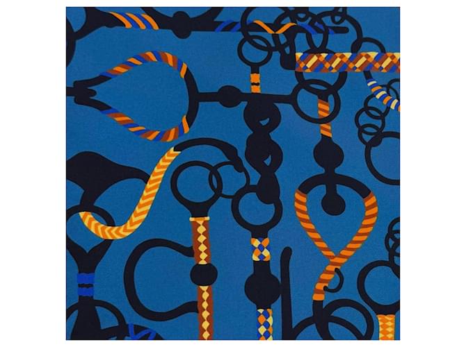 Hermès Hermes Twilly Seidentuch Blau - Ansicht 7