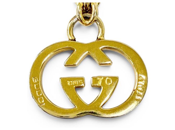 Gucci Vintage Interlocking G Gürtel mit Kette Golden - Ansicht 7