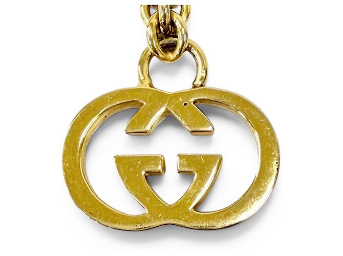 Gucci Vintage Interlocking G Gürtel mit Kette Golden - Ansicht 8