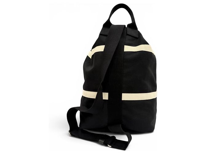 Borsa a tracolla in tela e pelle Saint Laurent Nero - vista 4