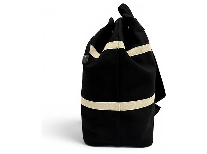 Borsa a tracolla in tela e pelle Saint Laurent Nero - vista 5