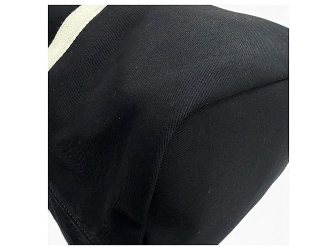 Borsa a tracolla in tela e pelle Saint Laurent Nero - vista 8