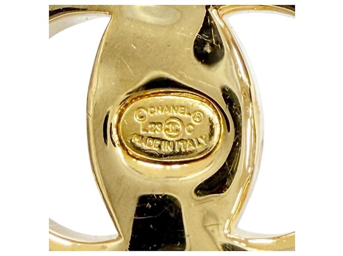 Orecchini CHANEL Coco Mark Heart Crystal Rhinestone D'oro - vista 6