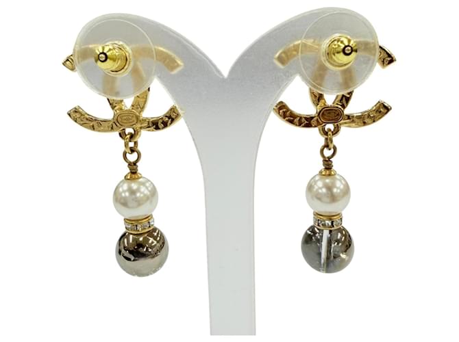 Pendientes Coco Mark Stud A23C Chanel Dorado - vista 4