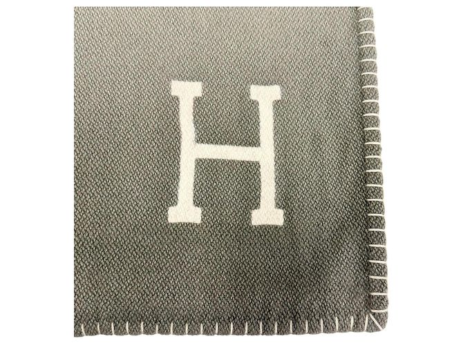 Hermès Hermes Yak Avalon H Logo Gradient Decke Braun Beige - Ansicht 3