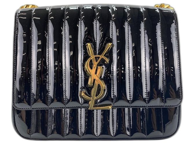 Borsa a Spalla Vicky Yves Saint Laurent Nero - vista 2