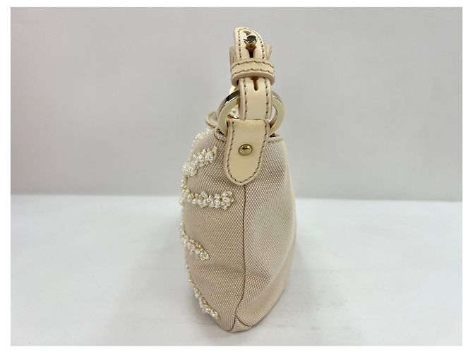 Borsa a mano Valentino in tela beige - vista 2