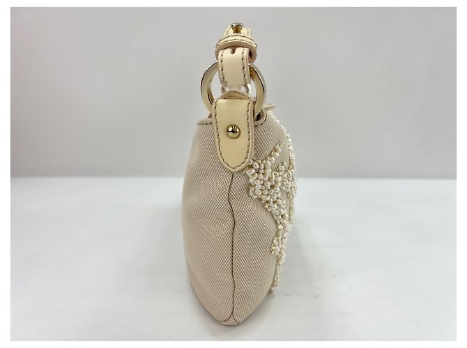 Borsa a mano Valentino in tela beige - vista 3