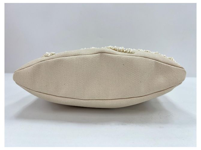 Borsa a mano Valentino in tela beige - vista 4
