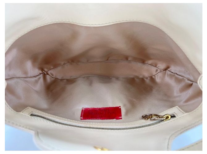 Borsa a mano Valentino in tela beige - vista 8
