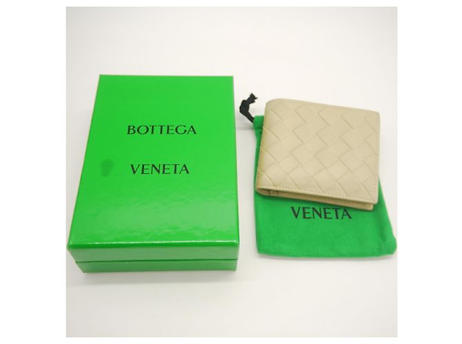 Cartera Bifold Intrecciato Bottega Veneta Beige - vista 9