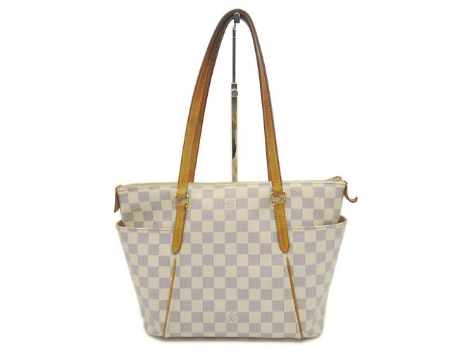 Borsa Tote Louis Vuitton Damier Azur Totally PM Bianco - vista 2