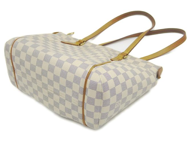 Borsa Tote Louis Vuitton Damier Azur Totally PM Bianco - vista 5