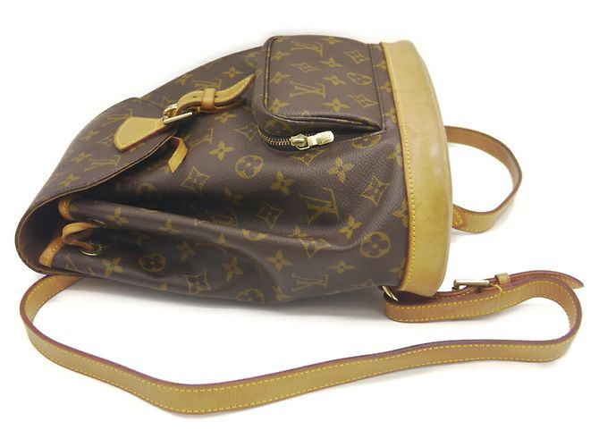 Zaino Louis Vuitton Montsouris MM Monogram Marrone - vista 5