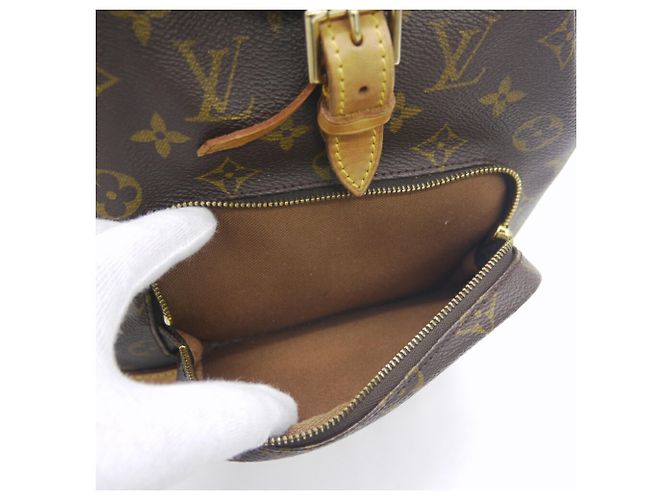 Zaino Louis Vuitton Montsouris MM Monogram Marrone - vista 6