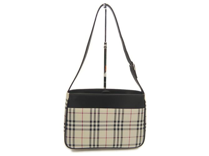 Borsa a tracolla Burberry con motivo Nova Check Beige - vista 2