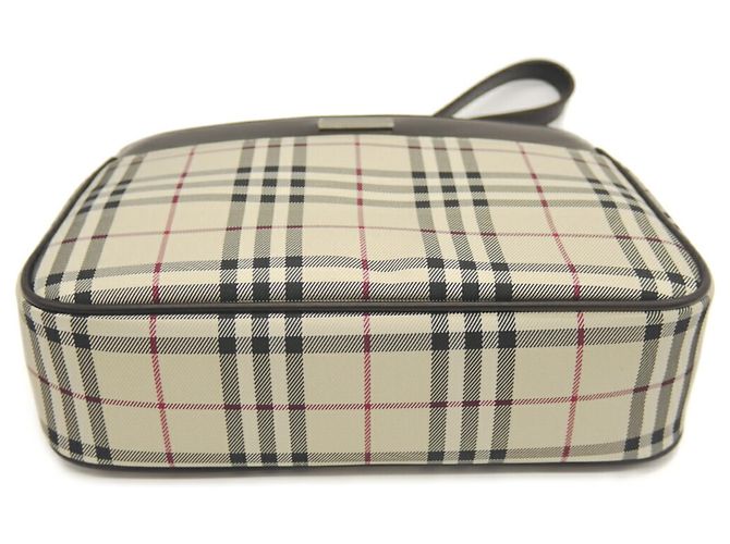 Borsa a tracolla Burberry con motivo Nova Check Beige - vista 3