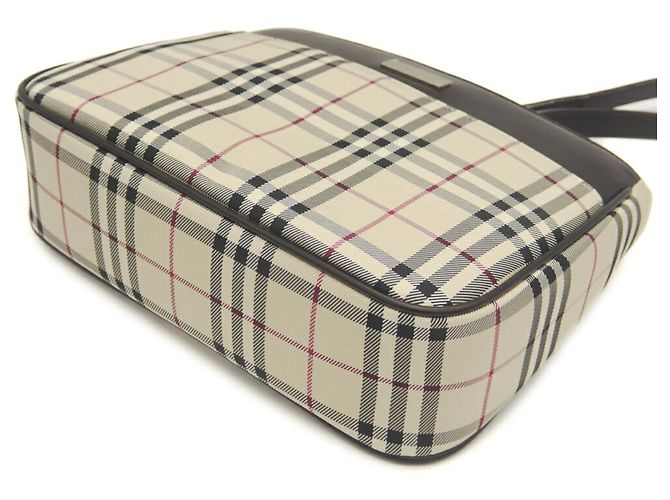 Borsa a tracolla Burberry con motivo Nova Check Beige - vista 4