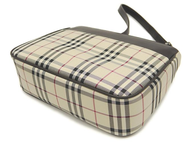 Borsa a tracolla Burberry con motivo Nova Check Beige - vista 5