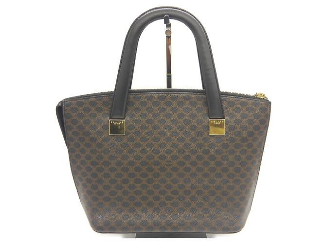 Céline Celine Tote Bag Macadam Muster MC97/2 Braun - Ansicht 2