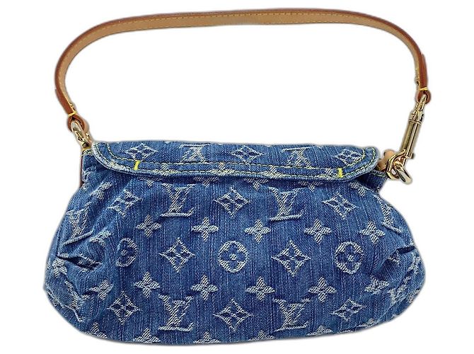 Borsa a Spalla Louis Vuitton Mini Pleaty Blu - vista 2