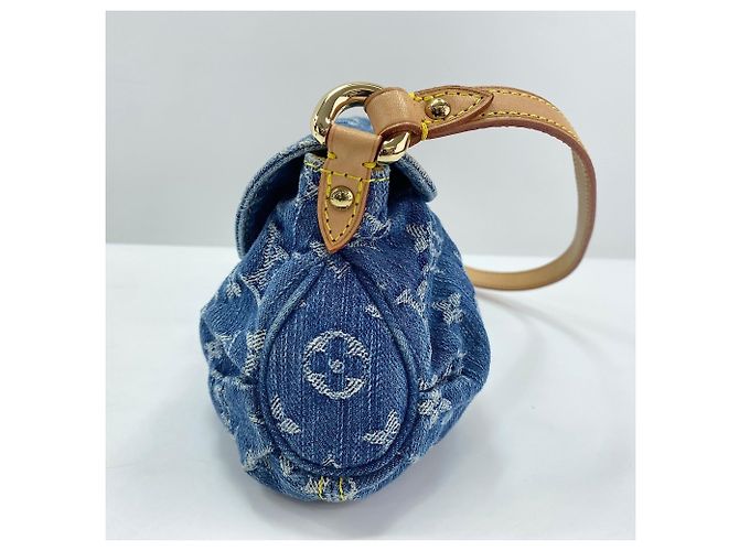 Borsa a Spalla Louis Vuitton Mini Pleaty Blu - vista 4
