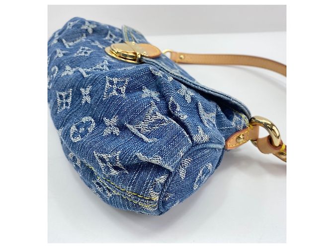 Borsa a Spalla Louis Vuitton Mini Pleaty Blu - vista 7