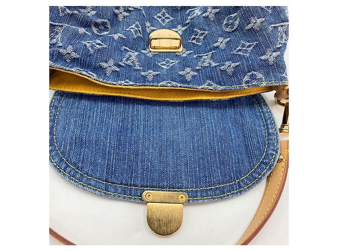 Borsa a Spalla Louis Vuitton Mini Pleaty Blu - vista 9