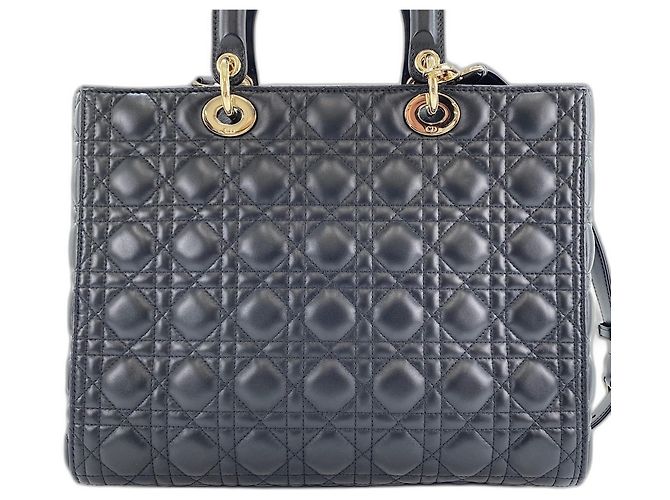 Borsa Christian Dior Lady Large 2-Way Nero - vista 3