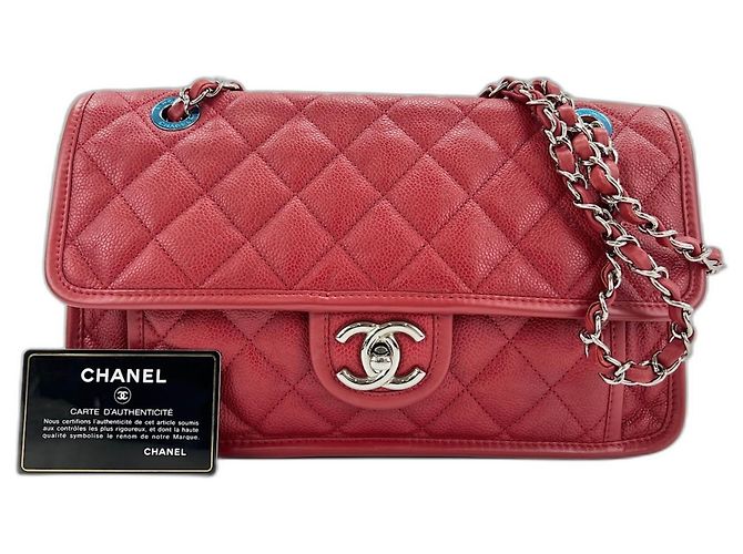 Borsa a Spalla Chanel French Riviera Rosso - vista 13