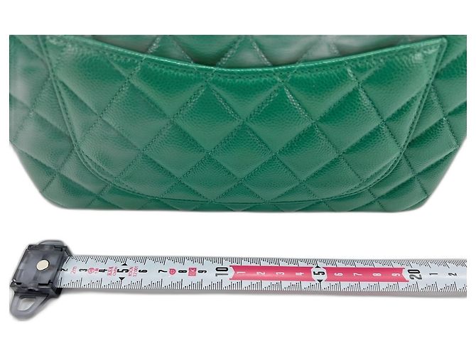 Borsa a Spalla Chanel Matelassé Double Flap, Verde - vista 3
