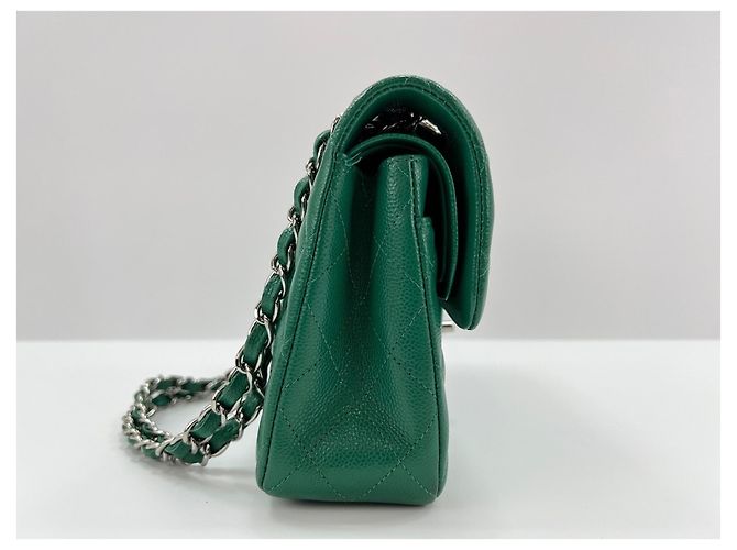 Borsa a Spalla Chanel Matelassé Double Flap, Verde - vista 5