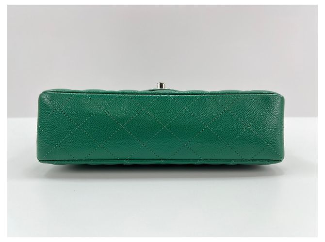 Borsa a Spalla Chanel Matelassé Double Flap, Verde - vista 6