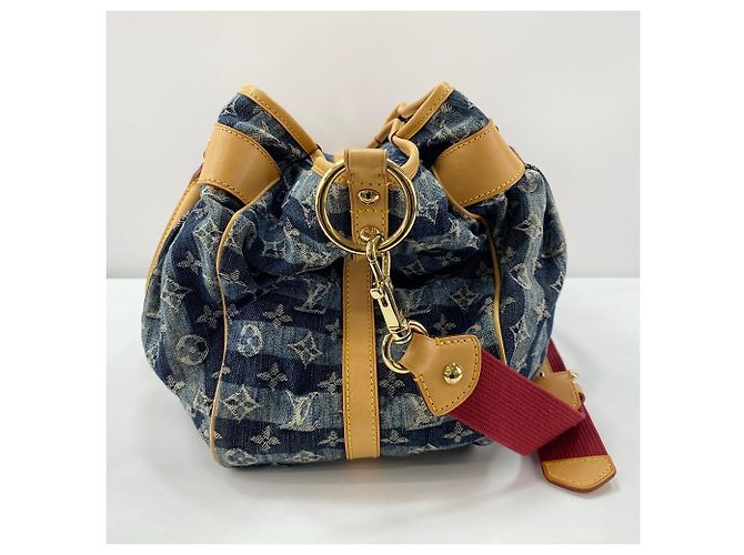 Borsa Tote Louis Vuitton Cabas Raye GM Blu - vista 4