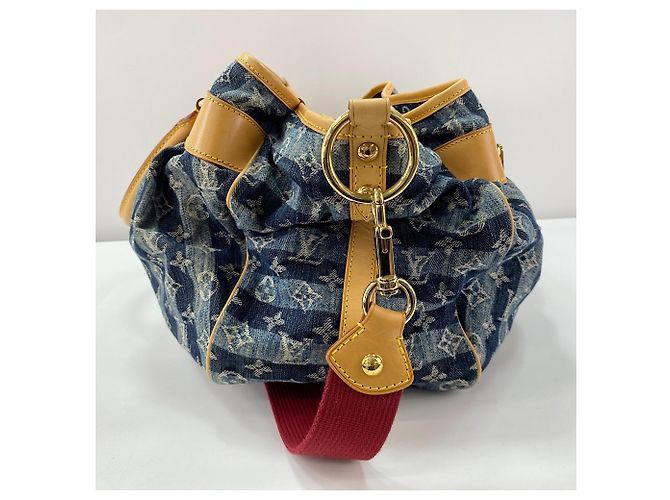 Borsa Tote Louis Vuitton Cabas Raye GM Blu - vista 5