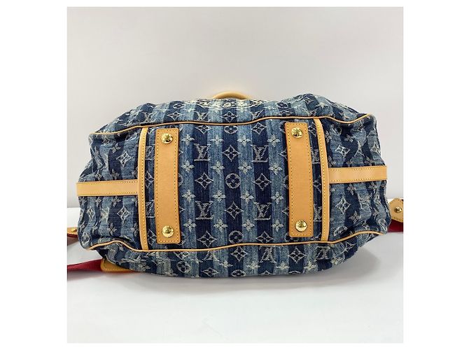 Borsa Tote Louis Vuitton Cabas Raye GM Blu - vista 6