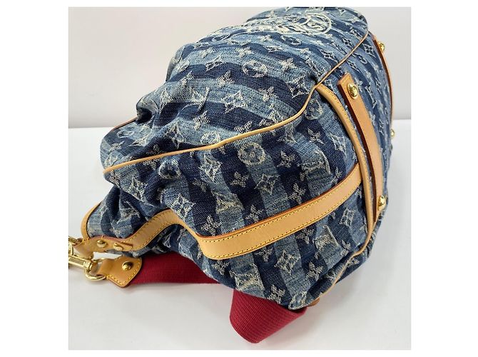Borsa Tote Louis Vuitton Cabas Raye GM Blu - vista 7