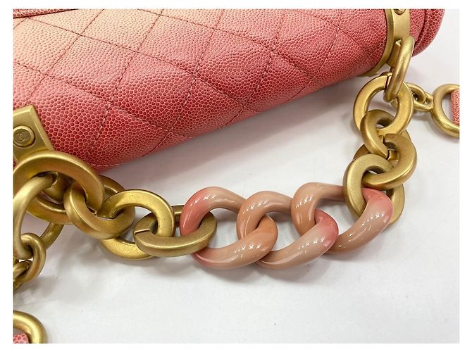 Borsa a tracolla Chanel Matelassé rosa - vista 11
