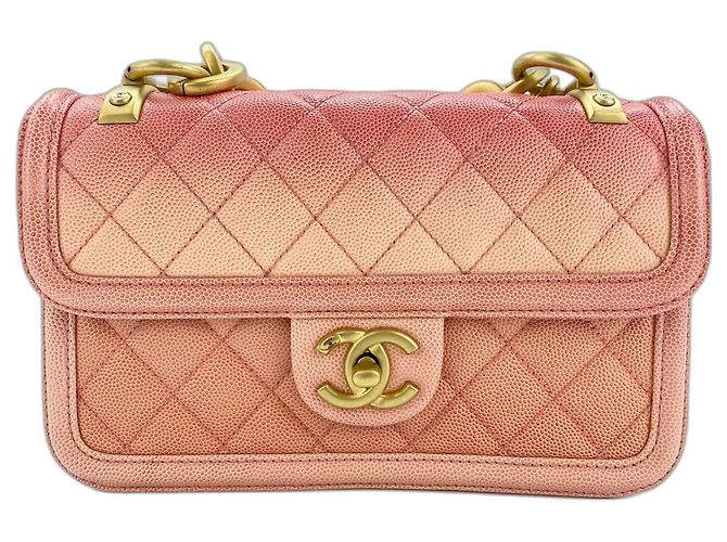 Borsa a tracolla Chanel Matelassé rosa - vista 2