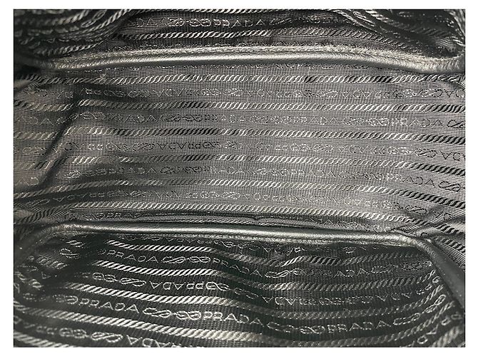 Borsa Tote in pelle nera Prada Nero - vista 13