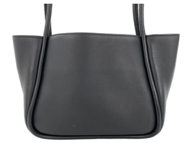 Borsa Tote in pelle nera Prada Nero - vista 4