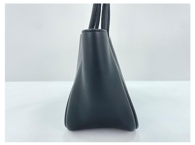 Borsa Tote in pelle nera Prada Nero - vista 7