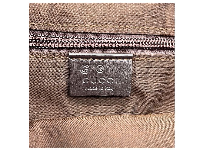Borsa a tracolla Gucci in nylon marrone - vista 14