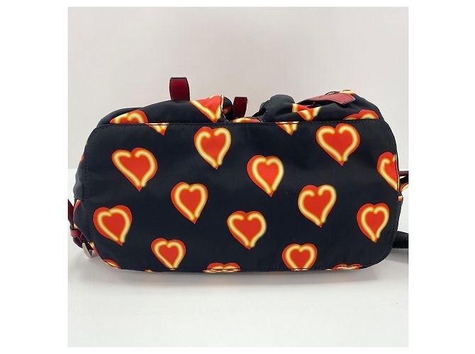 Zaino Prada Heart in nylon nero - vista 5