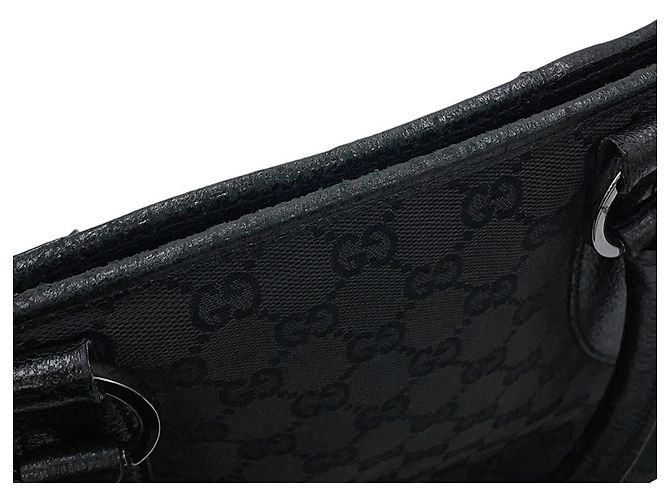 Borsa Tote Gucci in tela GG nera Nero - vista 10