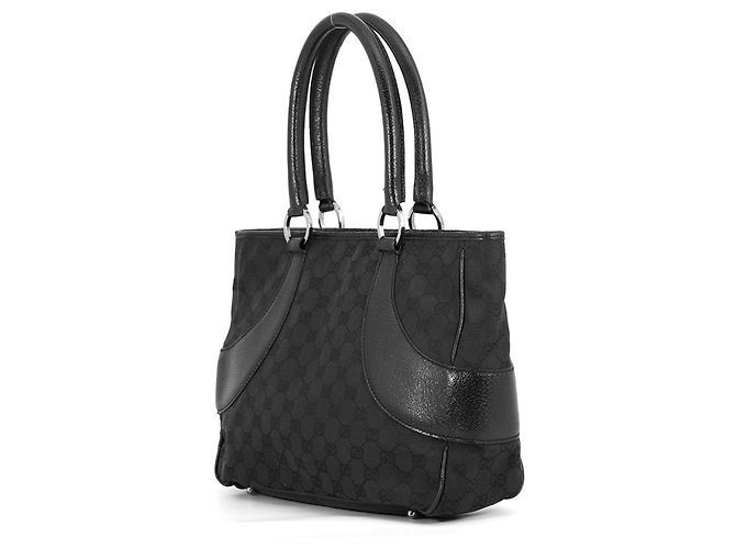 Borsa Tote Gucci in tela GG nera Nero - vista 2