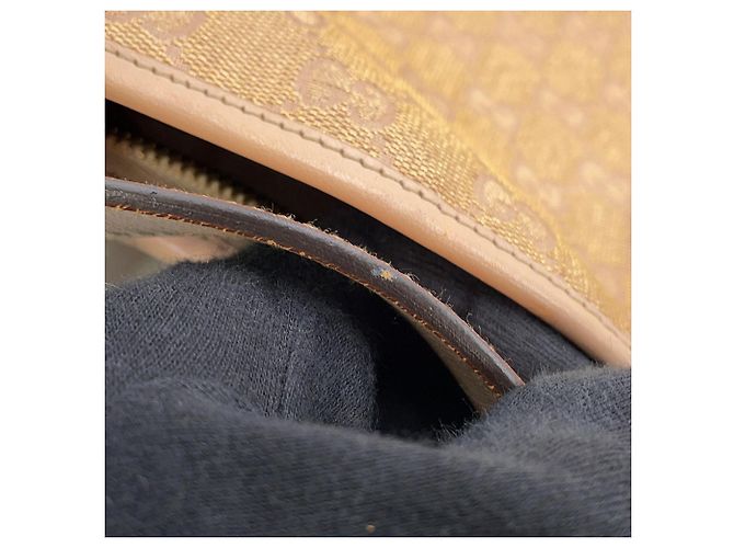 Borsa a tracolla Gucci in tela GG rosa beige - vista 11