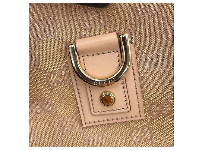 Borsa a tracolla Gucci in tela GG rosa beige - vista 12