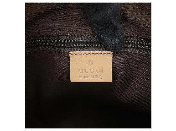 Borsa a tracolla Gucci in tela GG rosa beige - vista 14